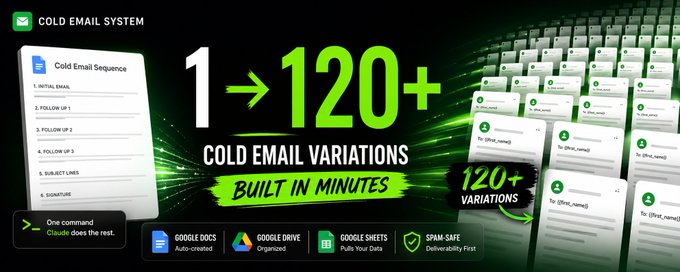 Write 120+ Cold Email Variations in Bulk: Full A.I. System Walkthrough